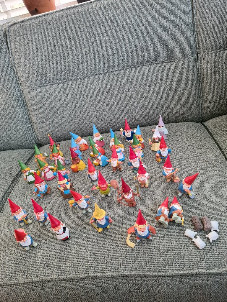 David de kabouter vintage 39 poppetjes set, Star toys Barcelona, Gebruikt, Verzenden, Nvt