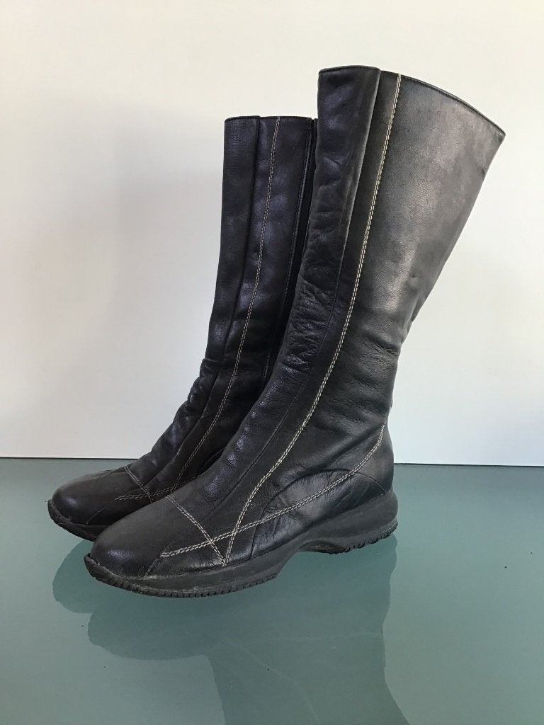 Zwarte vintage laarzen 35 | Gratis verzenden, Hoge laarzen, Verzenden, Zwart, Zo goed als nieuw