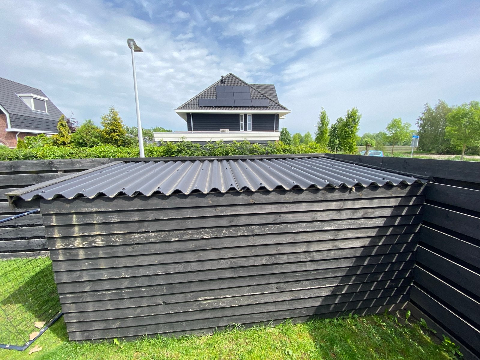 Zwarte vezelcement golfplaten, Ophalen, Kunststof, Zwart, Golfplaat