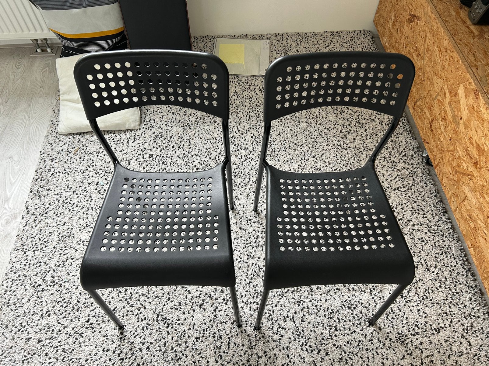 Eetkamerstoelen Sandsberg Ikea, Ophalen, Zo goed als nieuw, Zwart, Vier