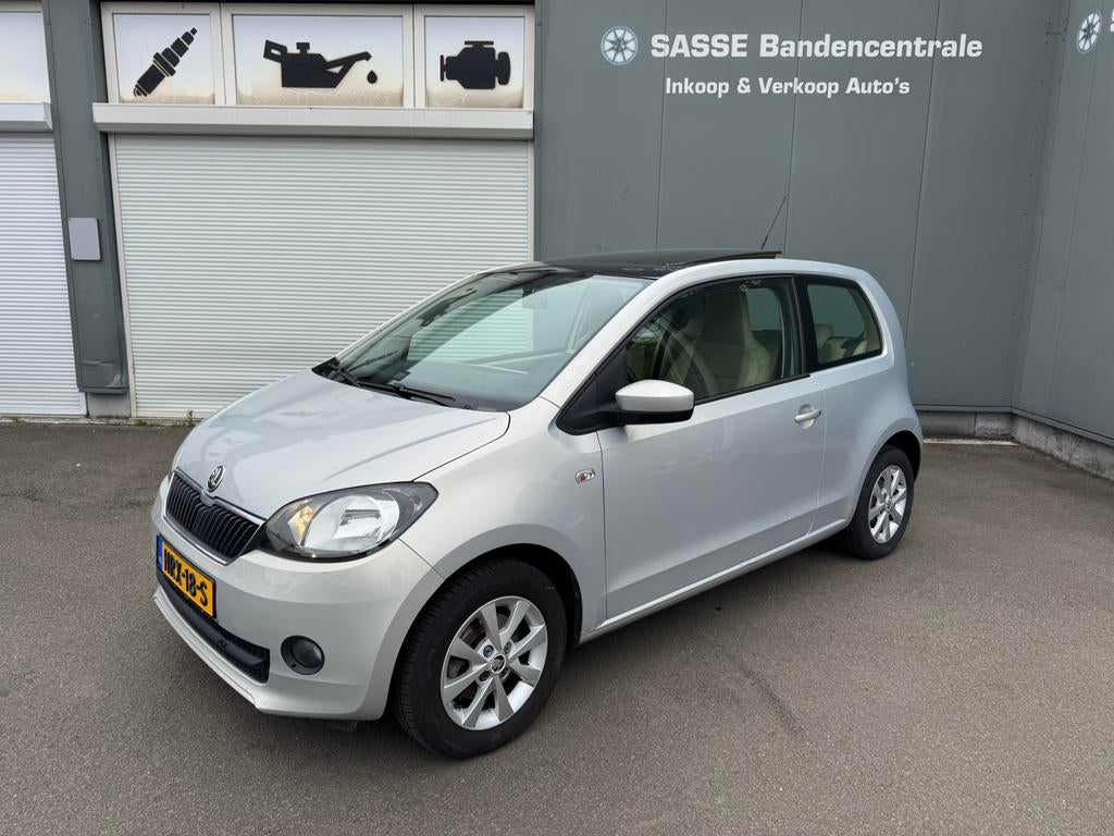 Skoda Citigo 1.0 T 44KW 2013 Grijs, Auto's, Voorwielaandrijving, Euro 5, Beige, 4 stoelen