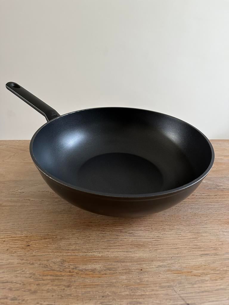 BK Wokpan 30 cm - Easy inductie, Ophalen of Verzenden, Zo goed als nieuw, Wok, Inductieplaat