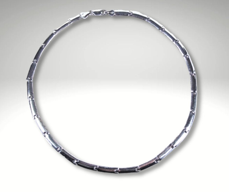 Schitterende 925 zilveren MODERNISTISCHE ketting!, Verzenden, Zo goed als nieuw, X, Zilver