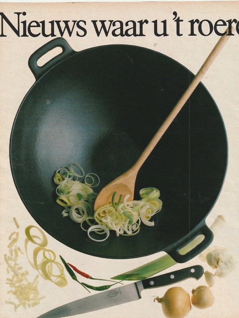 Retro reclame 1986 Conimex Baarn bami en nasi in de pan, Verzenden, Overige typen