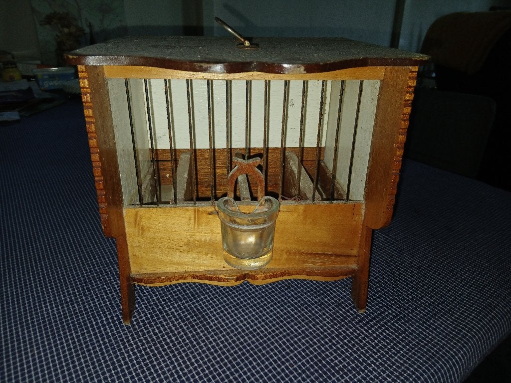 Oud vogelkooitje hout, Ophalen of Verzenden