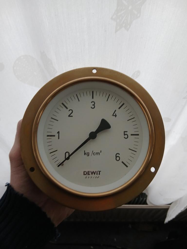 Manometer Drukmeter Oliedruk Sleepboot Opduwer, Ophalen of Verzenden, Gebruikt
