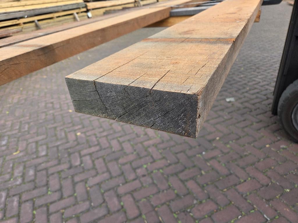 3 Hardhouten balken 6x20 cm / 4.50 m lang - nr: HB94, Ophalen, Nieuw, Hardhout, 250 cm of meer