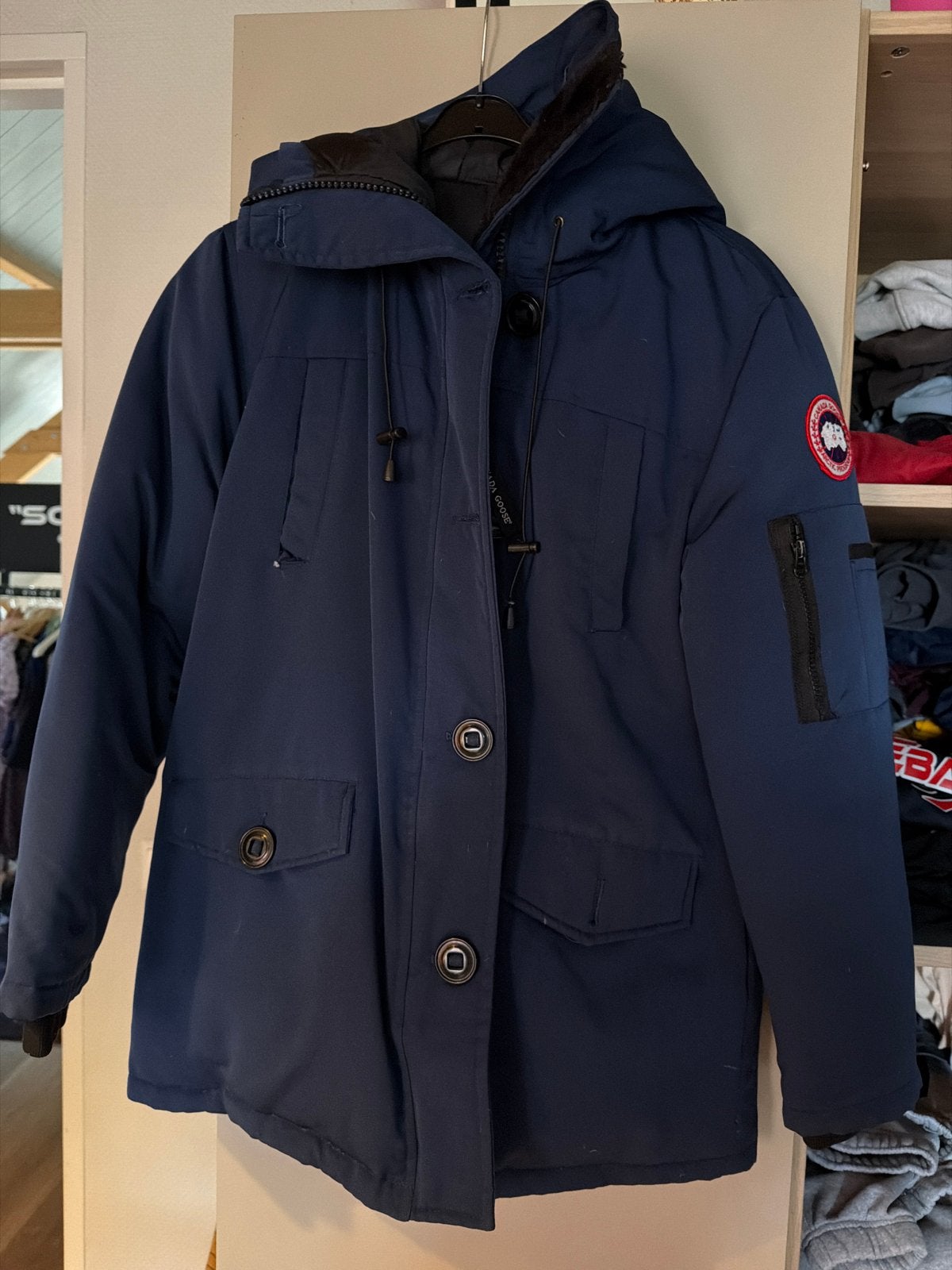 Canada Goose jas - Donkerblauw - Maat L, Verzenden, Zo goed als nieuw, Maat 42/44 (L), Blauw