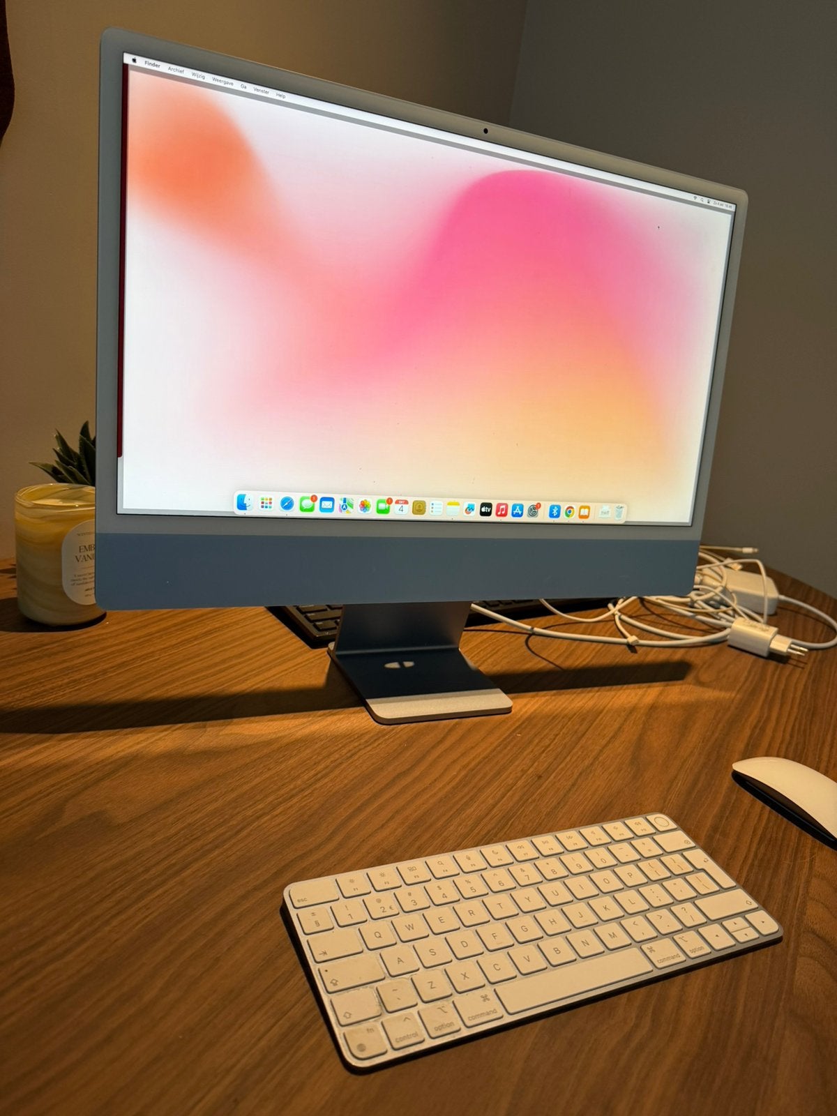 Apple Imac 24 inch 2021 256 GB met Magic Mouse + toetsenbord, Computers en Software, Ophalen, Zo goed als nieuw, IMac