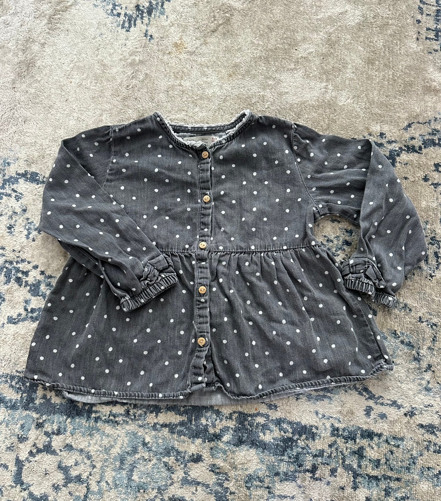 Prachtige grijze blouse / tuniek Zara maat 98, Ophalen of Verzenden, Nieuw, Meisje, Overhemd of Blouse