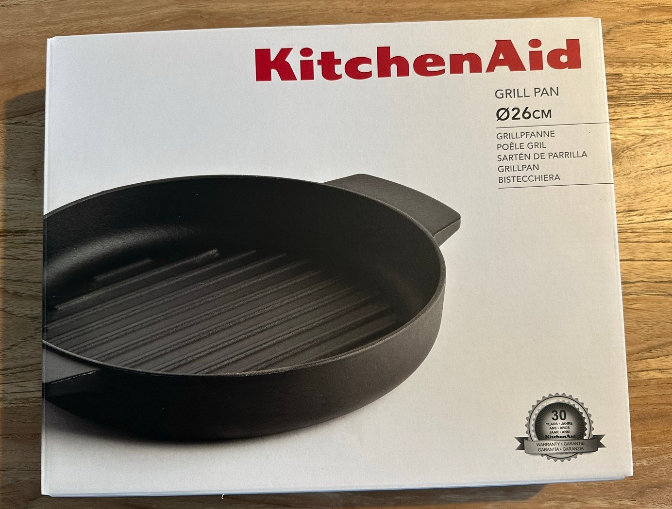 Nieuw: KitchenAid Grillpan 26 cm diameter, Ophalen, Overige materialen, Overige typen, Nieuw