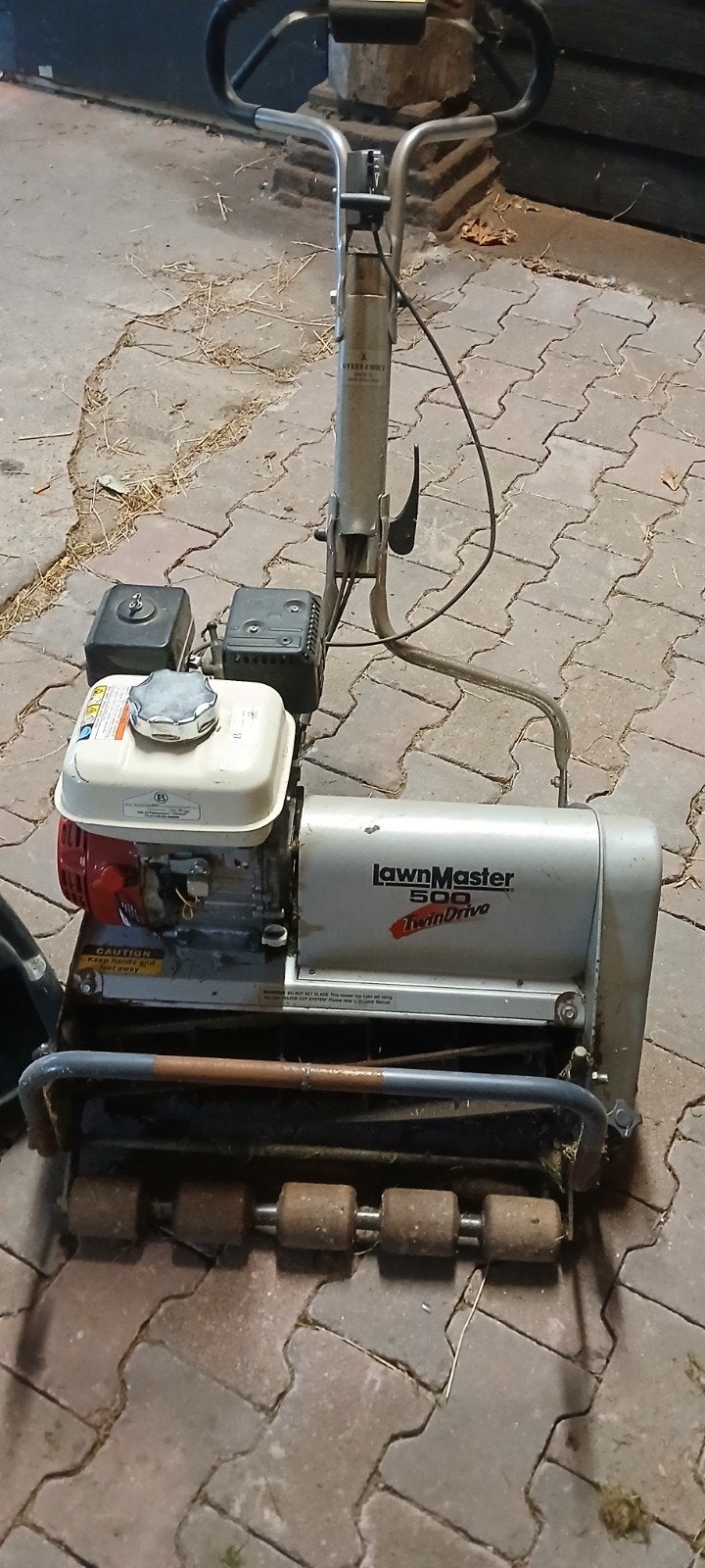 Lawnmaster 500 Twindrive Kooimaaier met Honda GX Motor, Ophalen, Gebruikt, Opvangbak, Benzine-grasmaaier