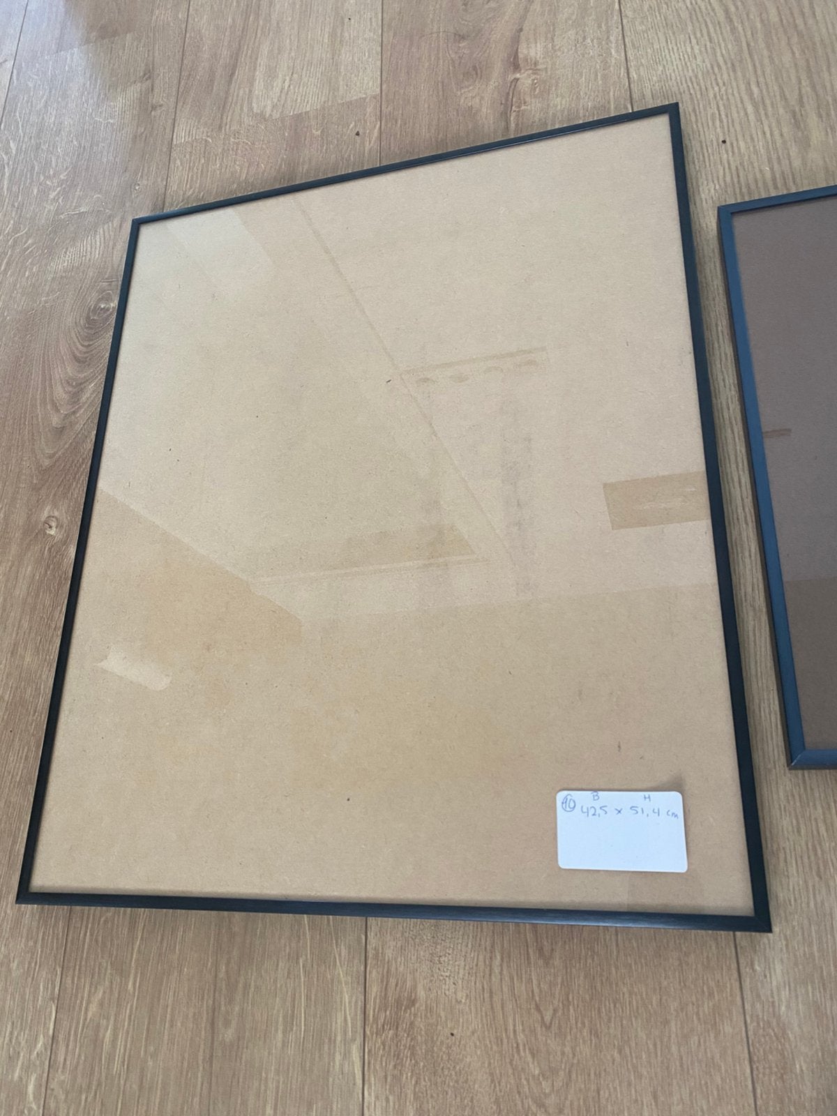 Grote aluminium lijst met glasplaat, Ophalen, Gebruikt, Metaal, Wissellijst