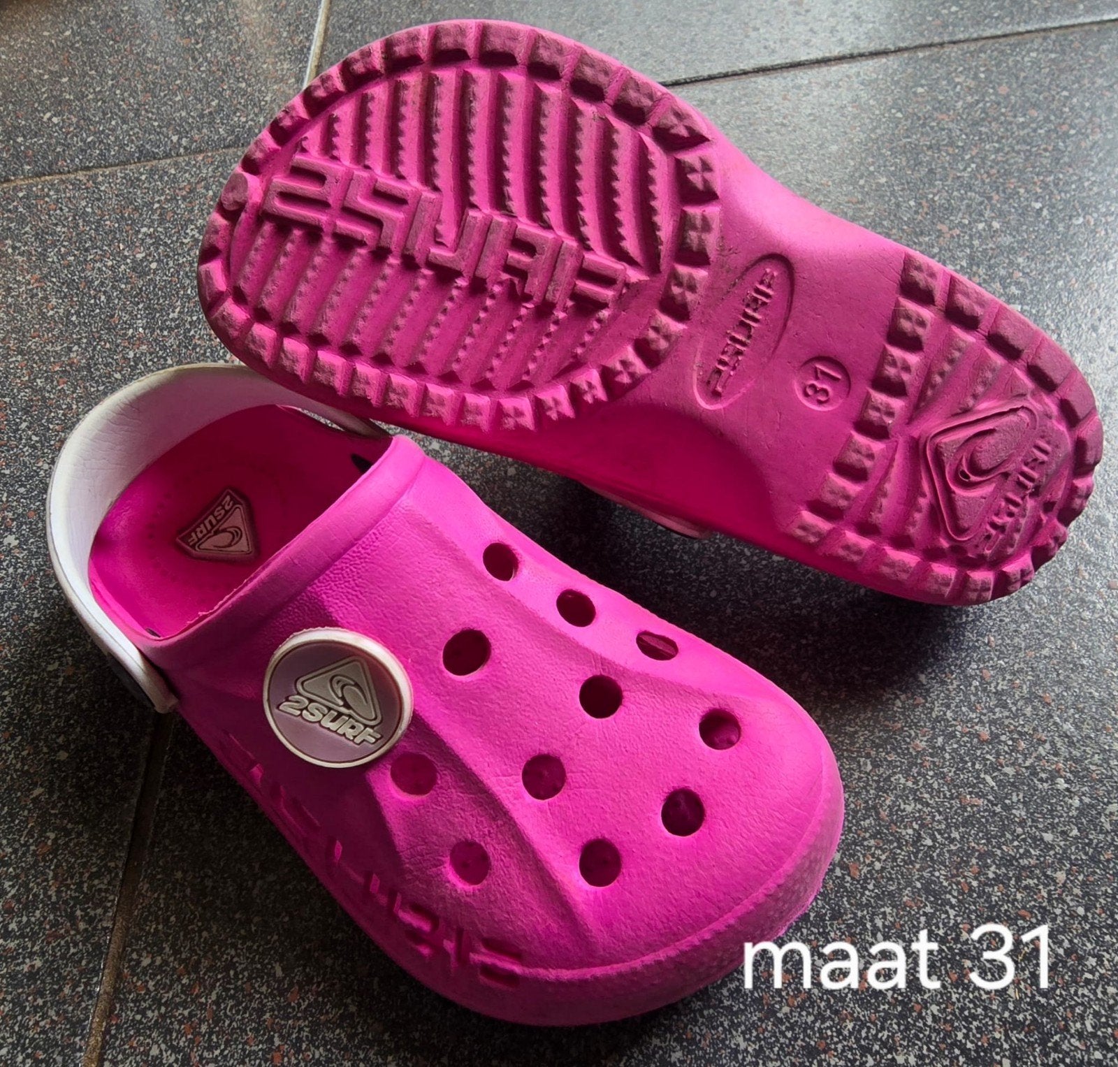 Roze 2SURF crocs, waterschoenen / maat 31, Ophalen, Gebruikt, 2SURF, Meisje