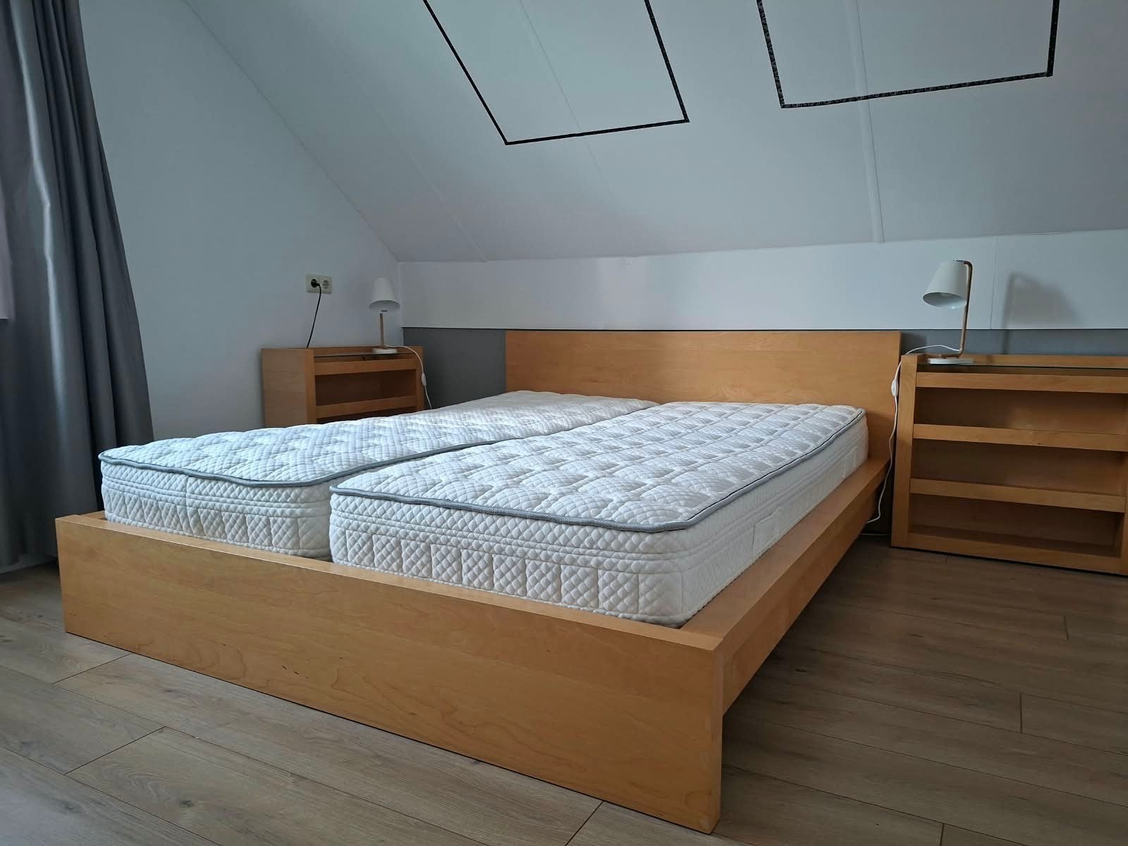 Ikea Malm bed & nachtkastjes, Ophalen, Gebruikt, Tweepersoons