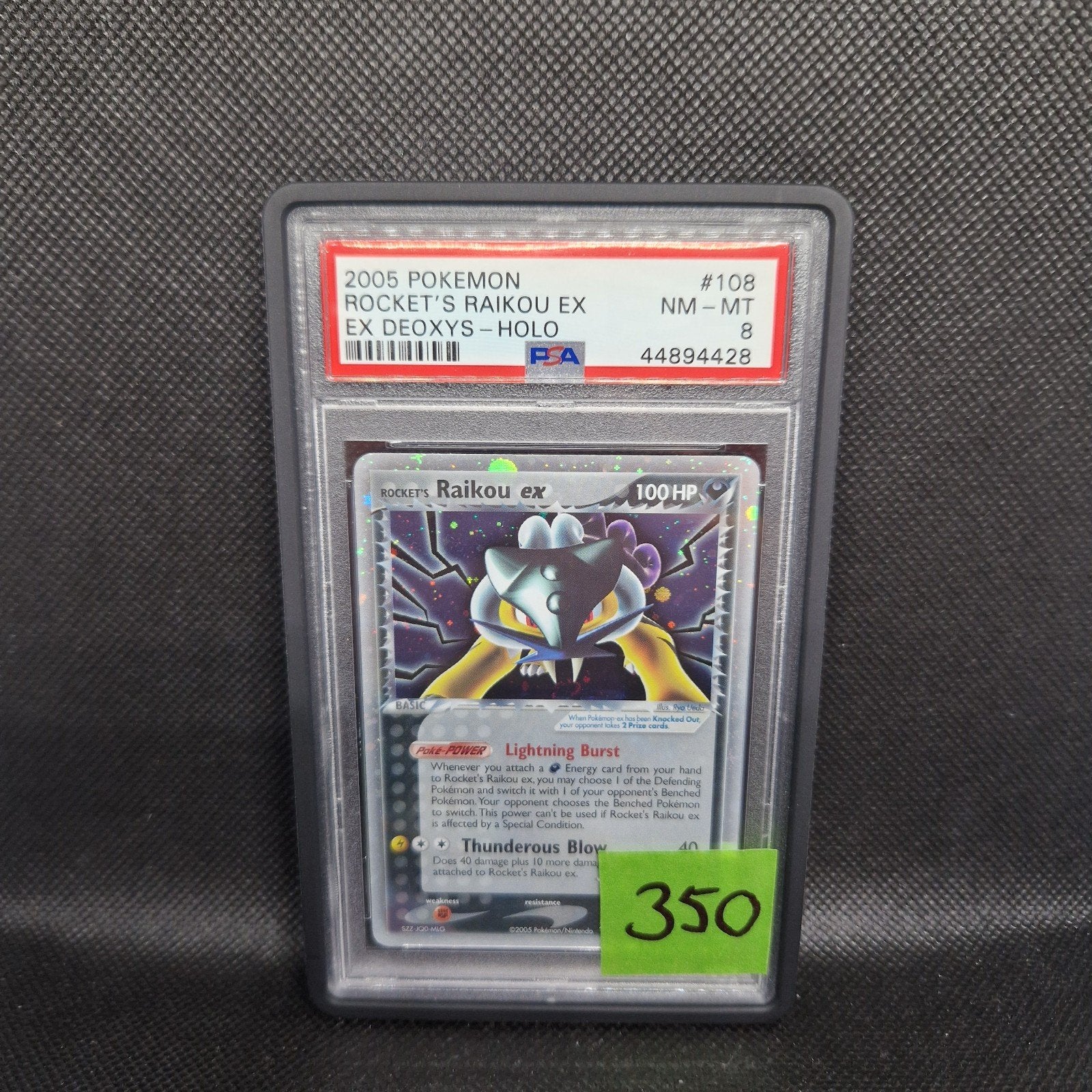 Rocket's Raikou EX Deoxys Holo Ex PSA 8, Ophalen of Verzenden, Zo goed als nieuw