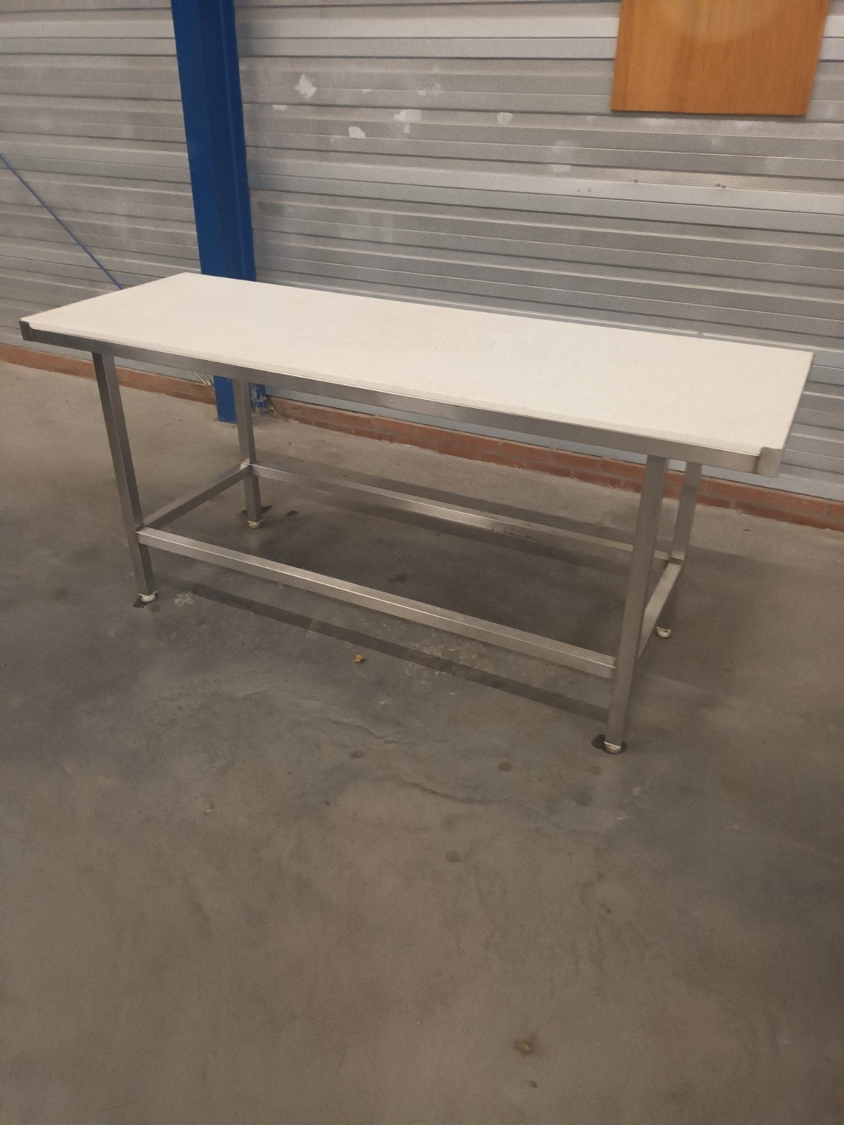 vlees vis groente snijtafel werktafel rvs onderstel, Ophalen, Zo goed als nieuw