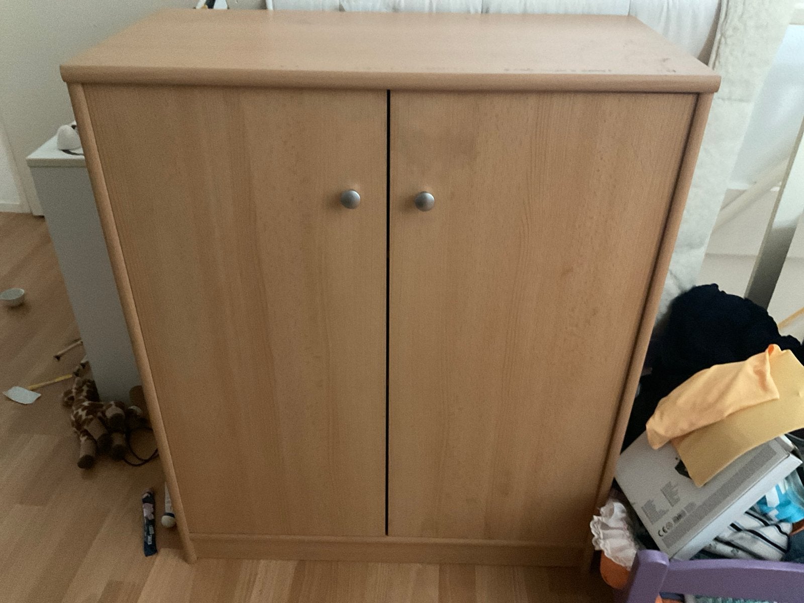 Houten kastje met twee deuren en planken, Huis en Inrichting, Kasten | Overige, Ophalen of Verzenden, Gebruikt
