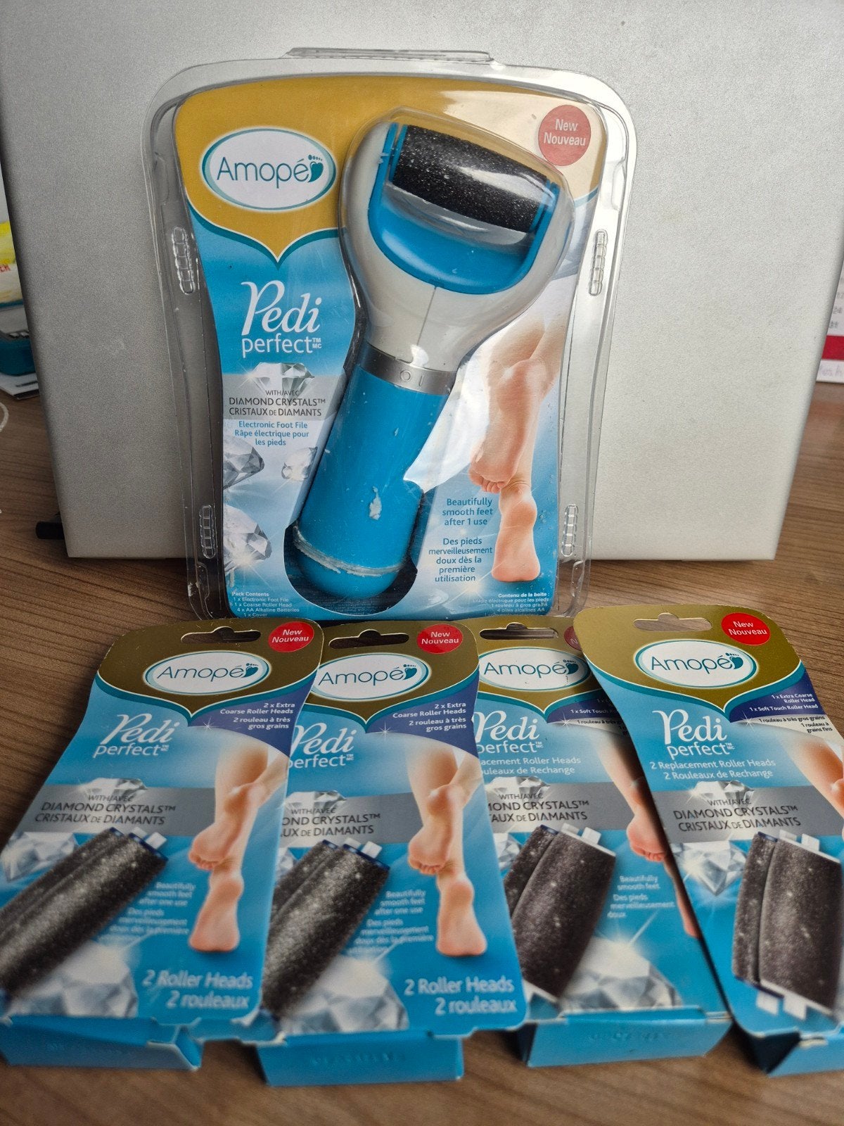 Nieuwe Amopé Pedi Perfect met 8 extra rollers, Ophalen of Verzenden, Nieuw, Overige typen