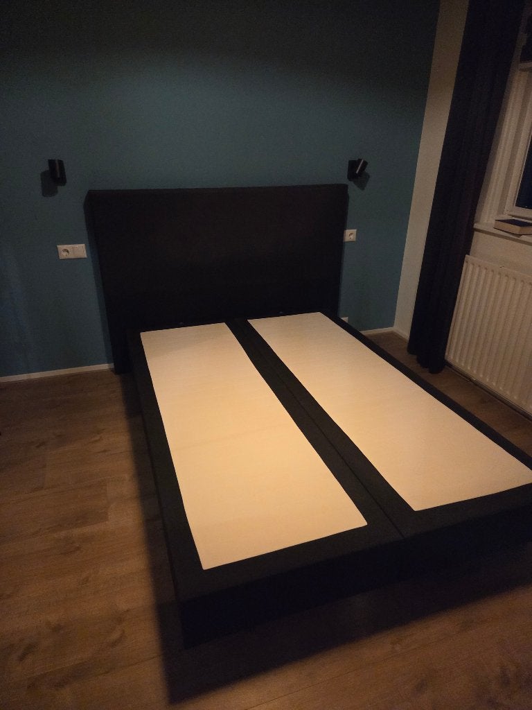 Boxspring Bedframe 140 cm, Ophalen, Gebruikt, Tweepersoons, 140 cm