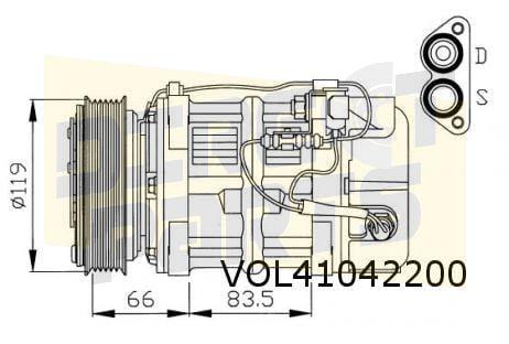 Volvo 940 (94-) / S/V90 (3.0) compressor AC (Zexel) OES! 944, -, -, Nieuw, Ophalen of Verzenden
