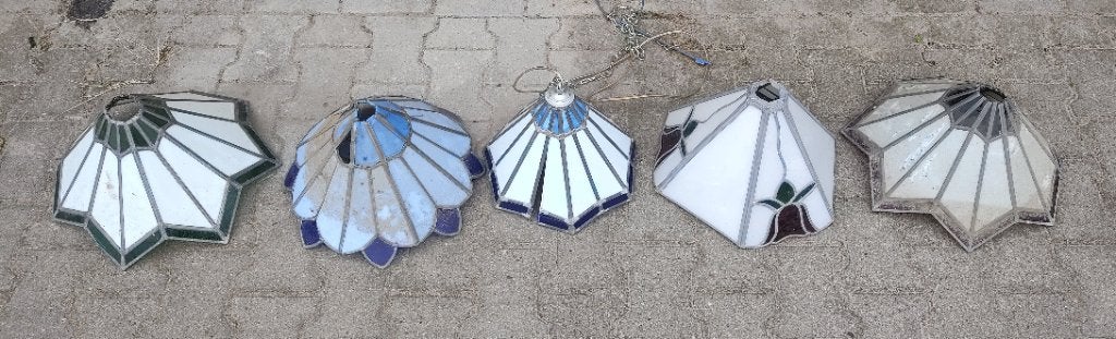 5 Tiffany / Glas in lood lampen, Ophalen of Verzenden