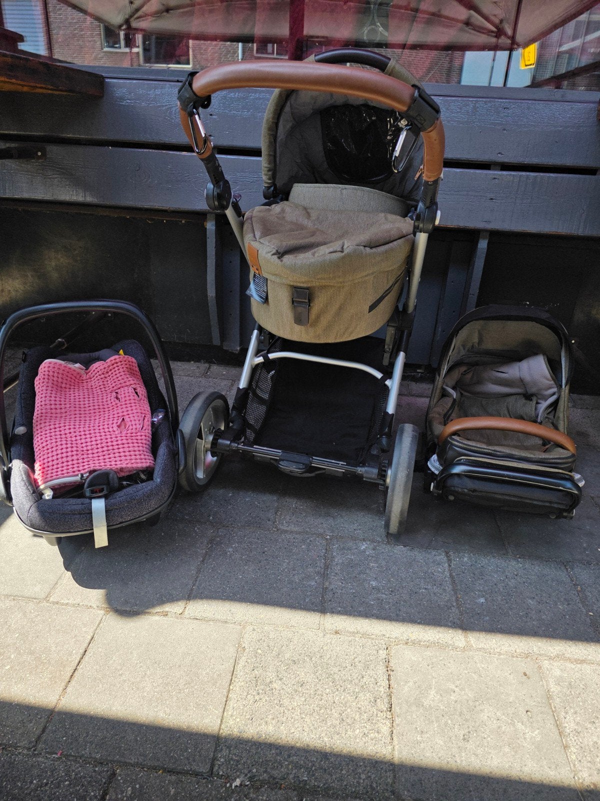 Complete Mutsy Evo 3-in-1 set met Maxi-Cosi Pebble, Kinderen en Baby's, Kinderwagens en Combinaties, Ophalen