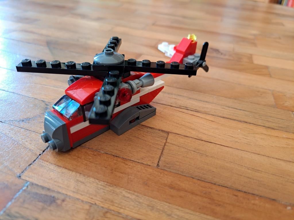 Lego Creator 31013 Rood Helikopter Compleet met Instructies, Gebruikt, Lego, Compleet, Ophalen of Verzenden