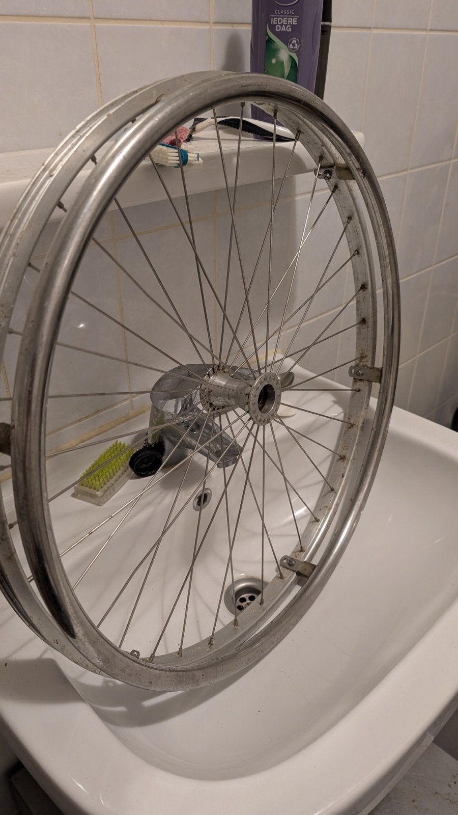 Rolstoel wielen opzet 24 ins, Diversen, Ophalen, Duwrolstoel