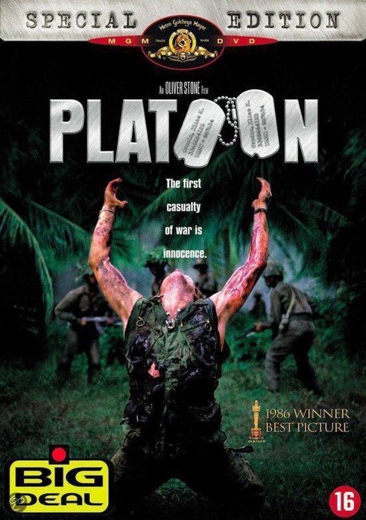 DVD Platoon (regie Oliver Stone) met Charlie Sheen, Engels, Vanaf 16 jaar, Speciale editie, Nederlands