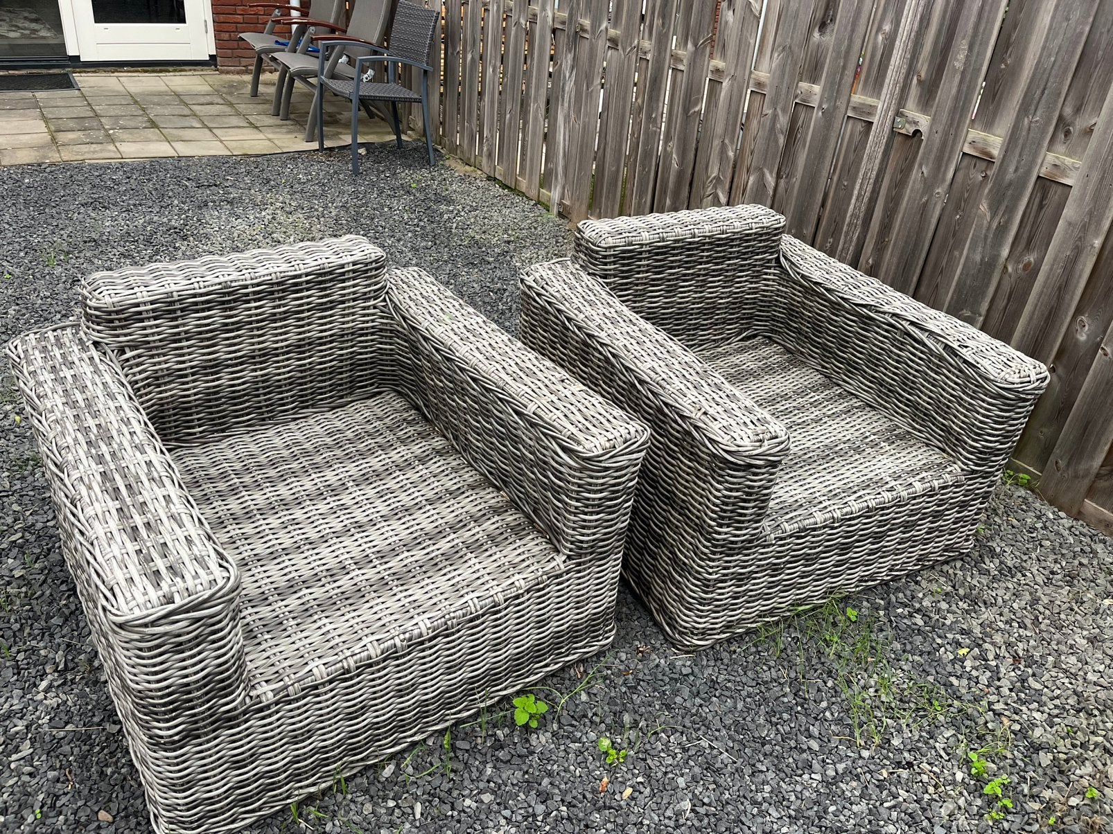 Lounge stoelen, Ophalen, Zo goed als nieuw, Kunststof, 2 zitplaatsen
