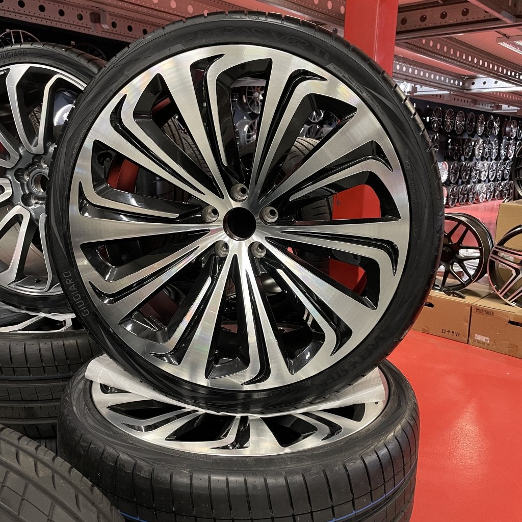 24" Velgen Bentley Bentayga Rims 5x130 + Zomerbanden, Auto-onderdelen, Niet ingevuld, Velg(en), Niet ingevuld, Nieuw