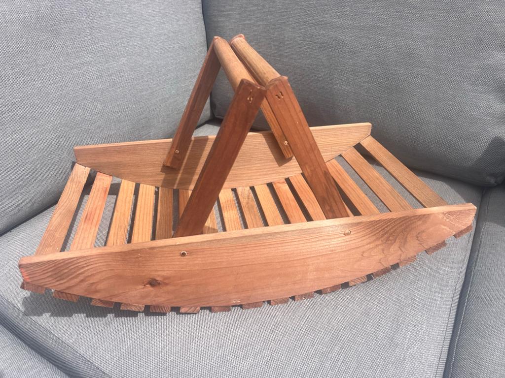 Houten Flower Trug - Tuinmand FamFlowerfarm bloem en groente, Ophalen of Verzenden, Zo goed als nieuw, Tuinieren en Tuinplanten