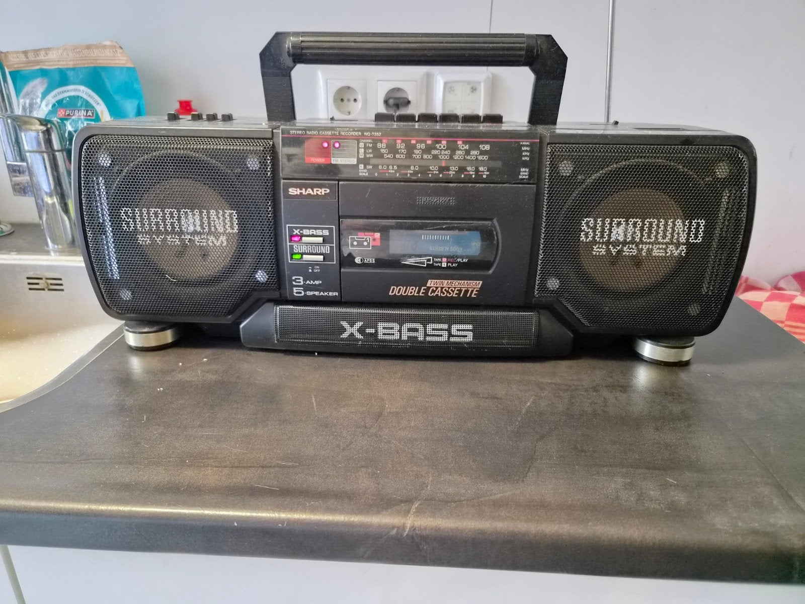 Sharp WQ T35H Ghettoblaster boombox, Audio, Tv en Foto, Ophalen of Verzenden, Gebruikt, Radio
