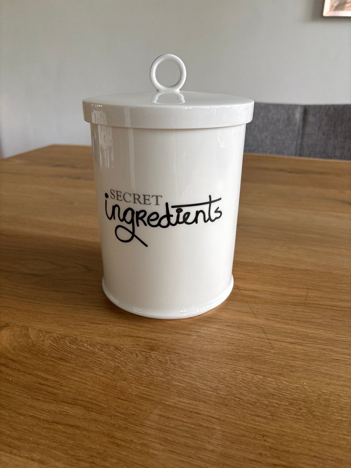 Riviera Maison Voorraadpot 'Secret Ingredients', Ophalen, Zo goed als nieuw, Voorraadpot, Steen/keramiek