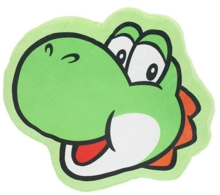 Super Mario Knuffel Kussen - Yoshi Gevormd Sierkussen, Groen, Overige typen, Nieuw, Ophalen of Verzenden
