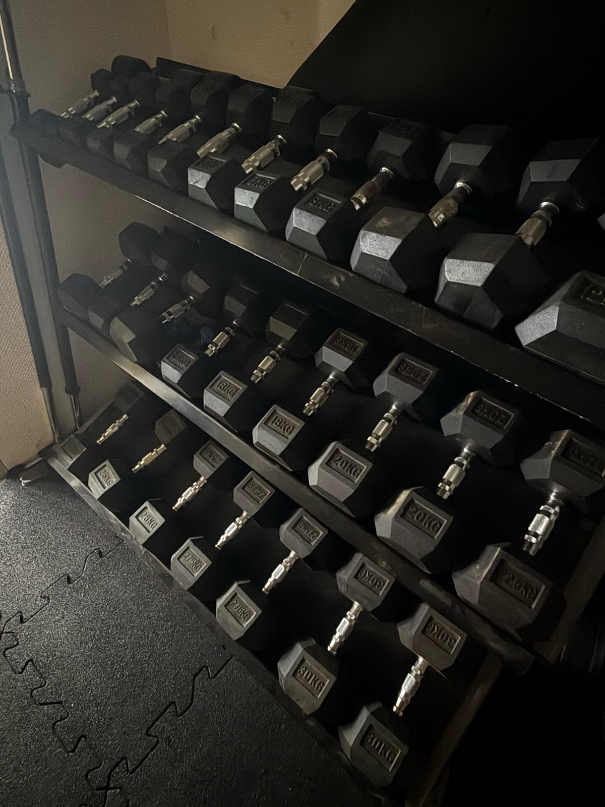 Dumbbell rek met dumbells tot 2x30kg, Ophalen, Gebruikt, Armen, Halterset