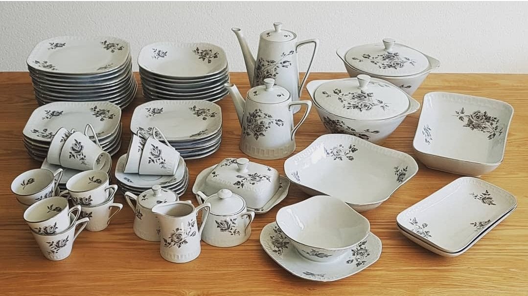 Servies plm 60 jaar oud, Ophalen, Overige merken, Vintage, Zo goed als nieuw