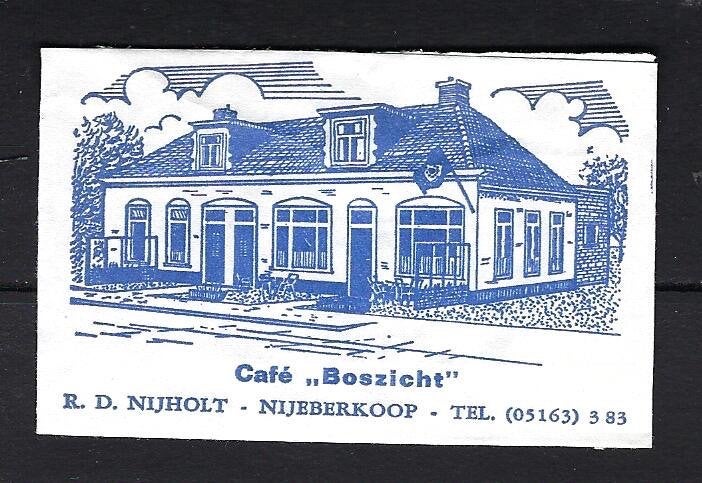146 Nijeberkoop cafe BOSZICHT, Ophalen of Verzenden, Nederland