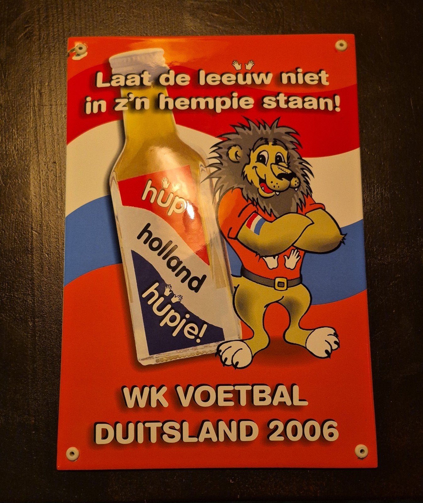 WK 2006 Emaille bord, Ophalen of Verzenden, Zo goed als nieuw, Reclamebord