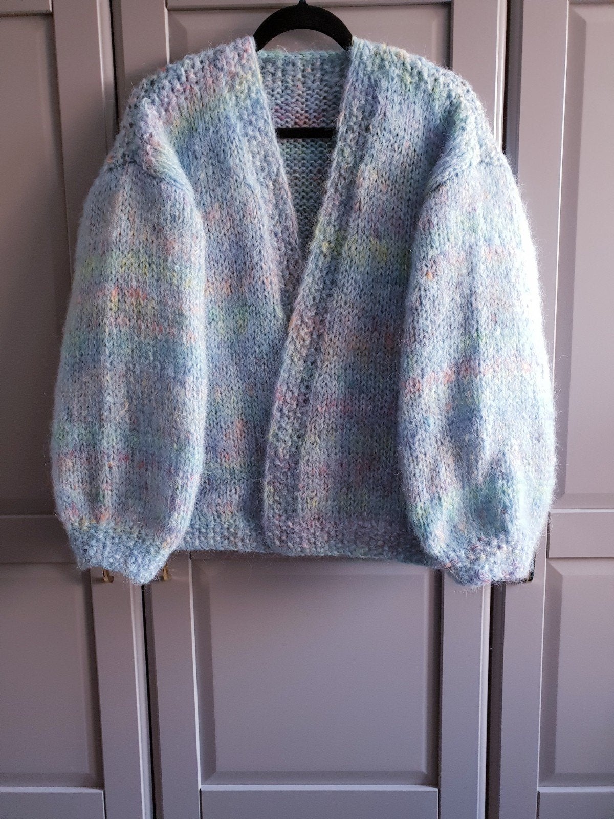 Nieuw handgemaakt mohair vest, een maat., Kleding | Dames, Ophalen of Verzenden, Nieuw, Maat 46/48 (XL) of groter, Blauw