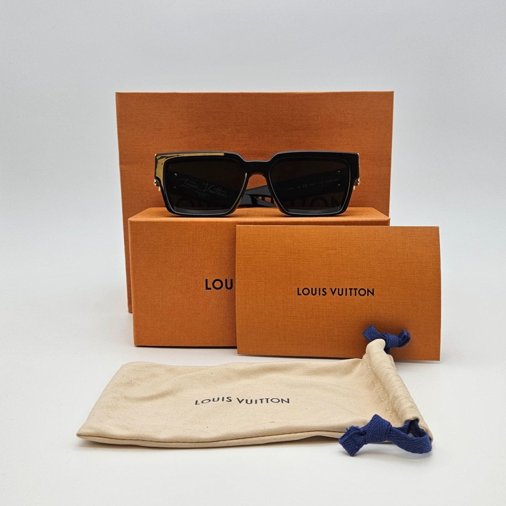 Louis Vuitton 1.1 Millionaire Sunglasses Z1165E Black, Sieraden, Tassen en Uiterlijk, Louis Vuitton, Zo goed als nieuw, Support@louisvuitton.com