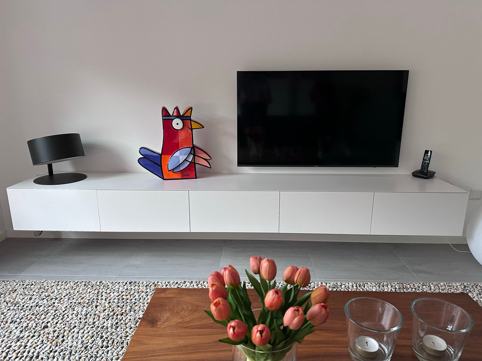 Pastoe Vision Next zwevend tv meubel - Wit, Ophalen, Gebruikt, 200 cm of meer, Minder dan 100 cm