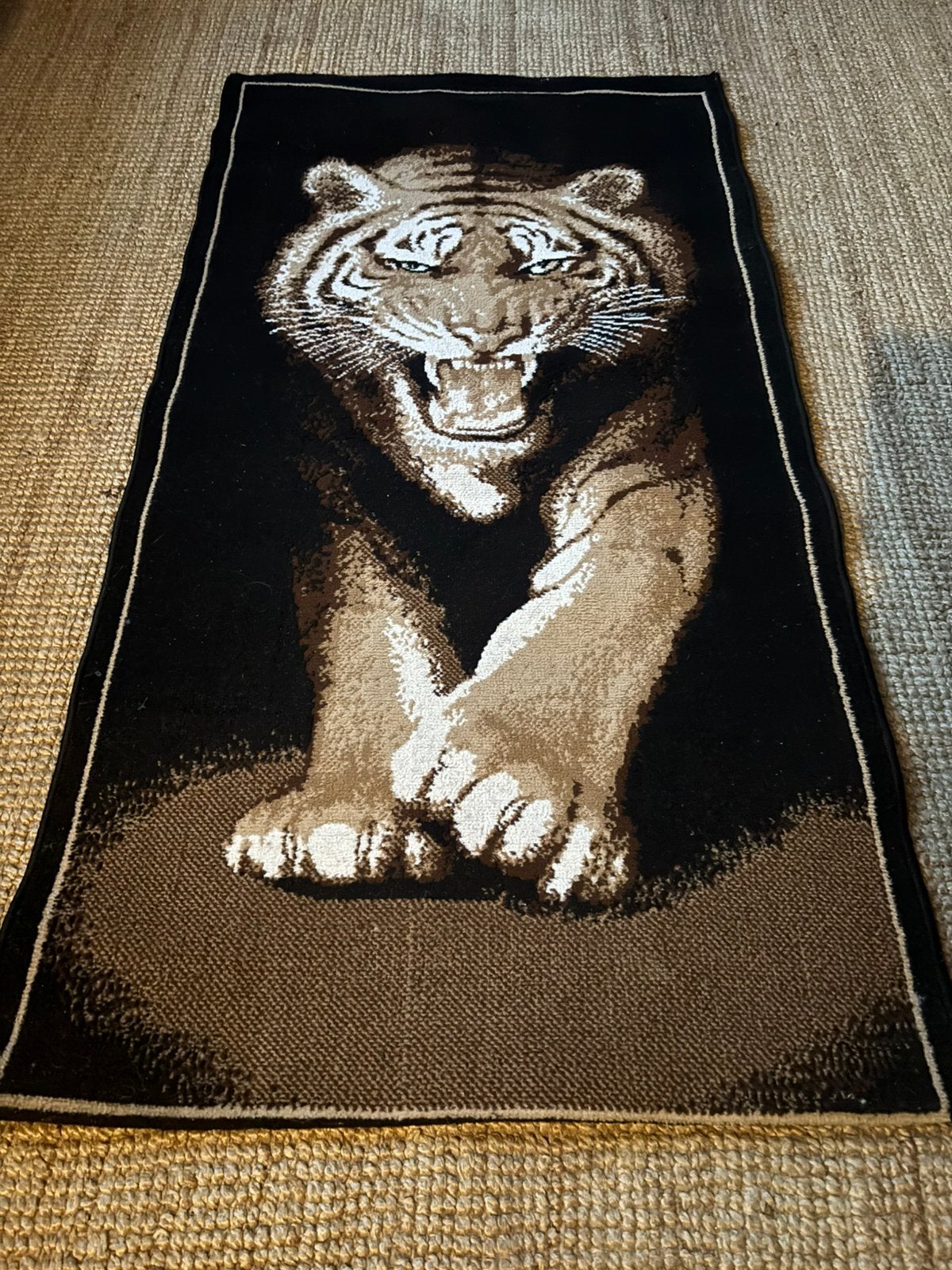 Vloerkleed  sierkleed nu voor 20 euro, 100 tot 150 cm, Bruin, Zo goed als nieuw, Rechthoekig