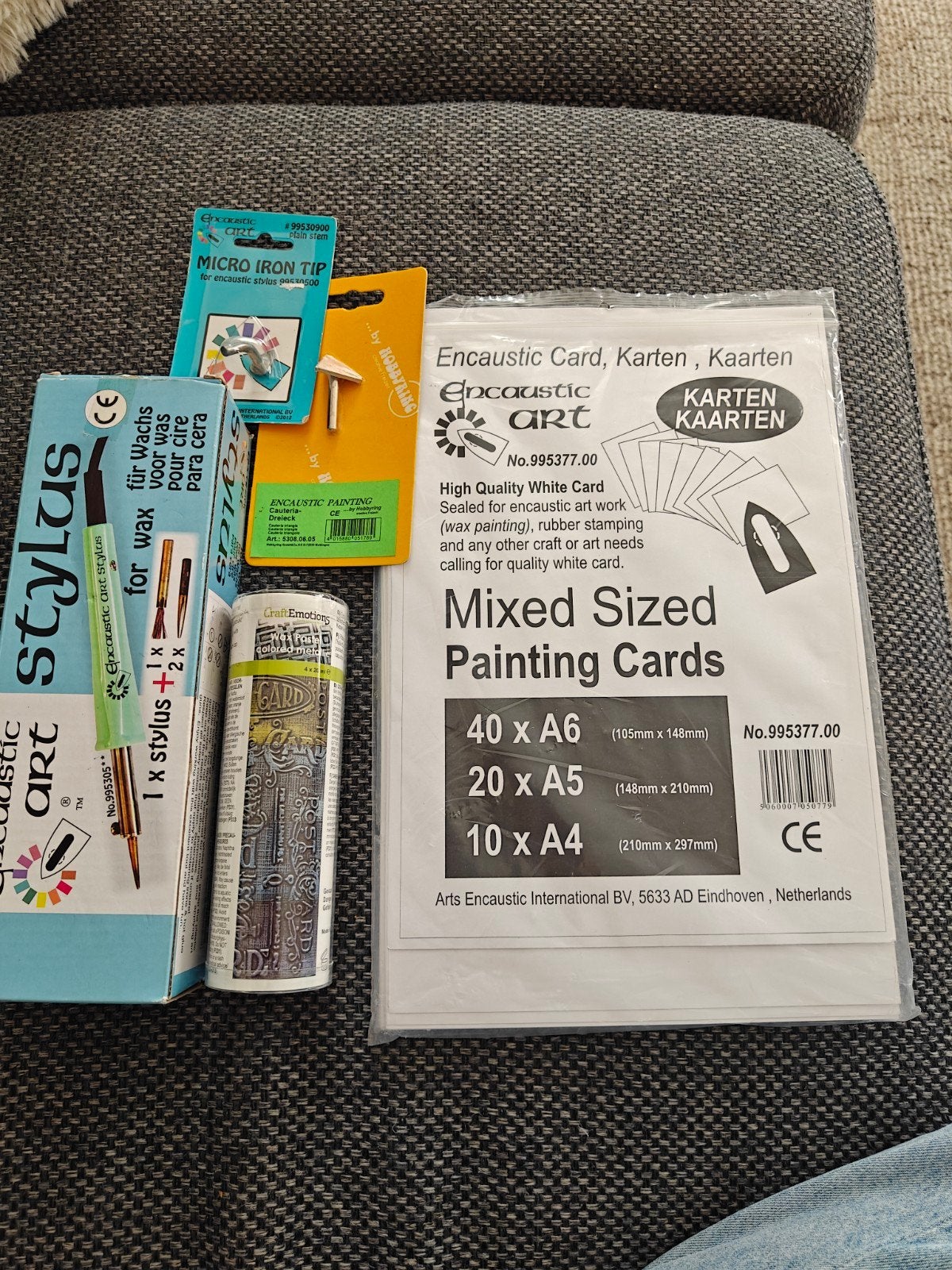 Encaustic Art Set: Stylus, Wax Pasta Metallic & Papier, Ophalen of Verzenden
