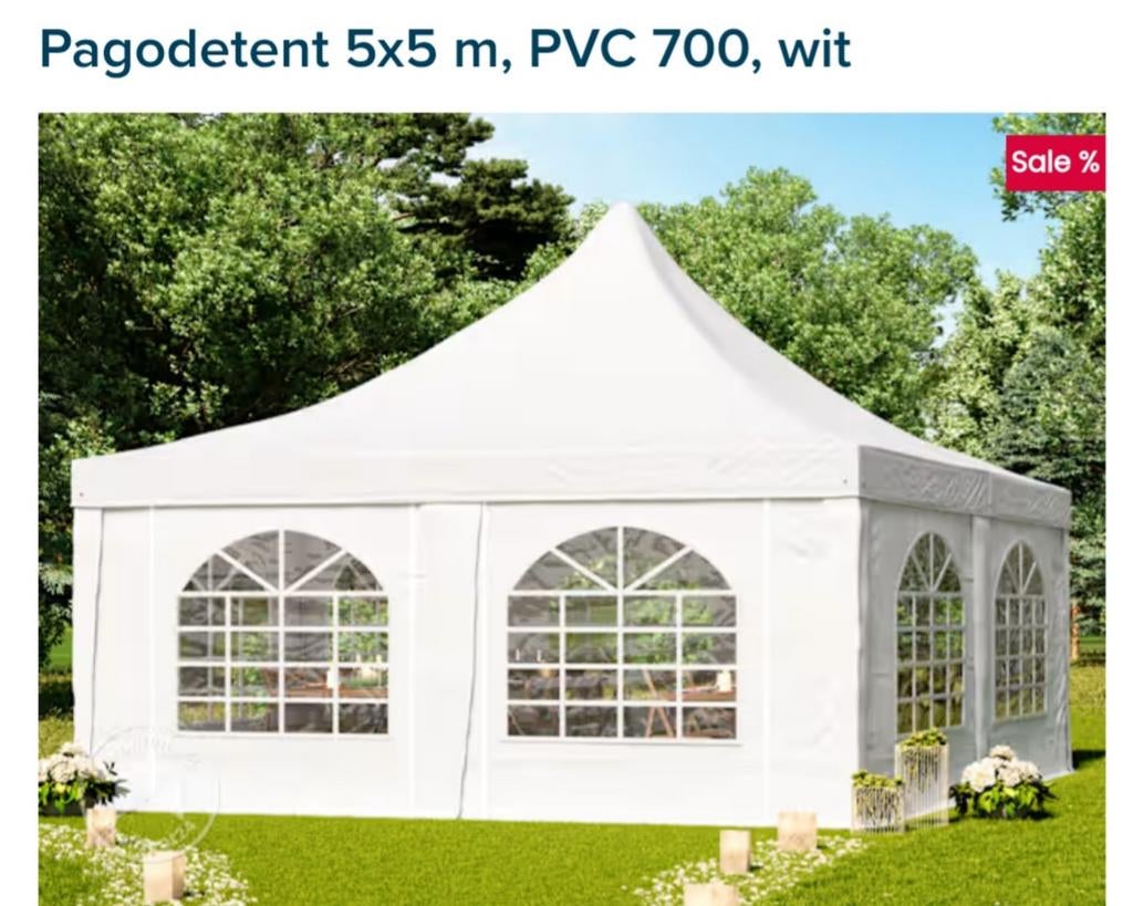 Te Koop, Tuin en Terras, Partytenten, Gebruikt, Pagodetent, 2 meter of meer, 5 tot 8 meter, 4 tot 6 meter, Ophalen
