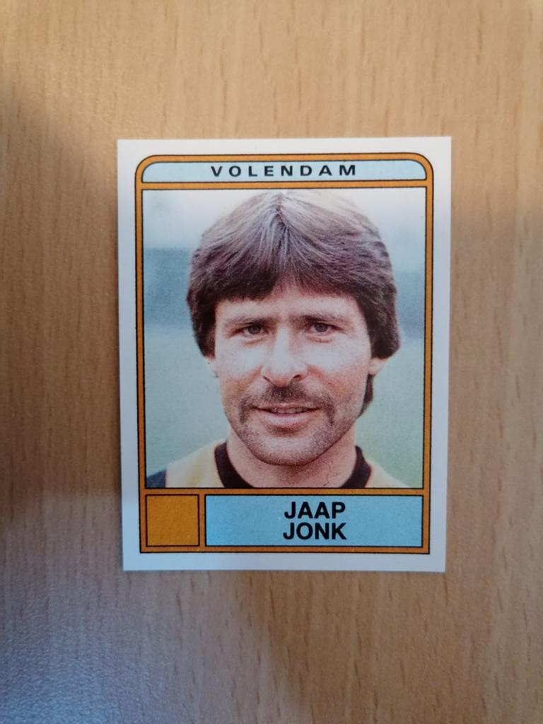 Panini Voetbal 84 #281 Jaap Jonk., Hobby en Vrije tijd, Stickers en Plaatjes, Ophalen of Verzenden, Zo goed als nieuw, Sticker