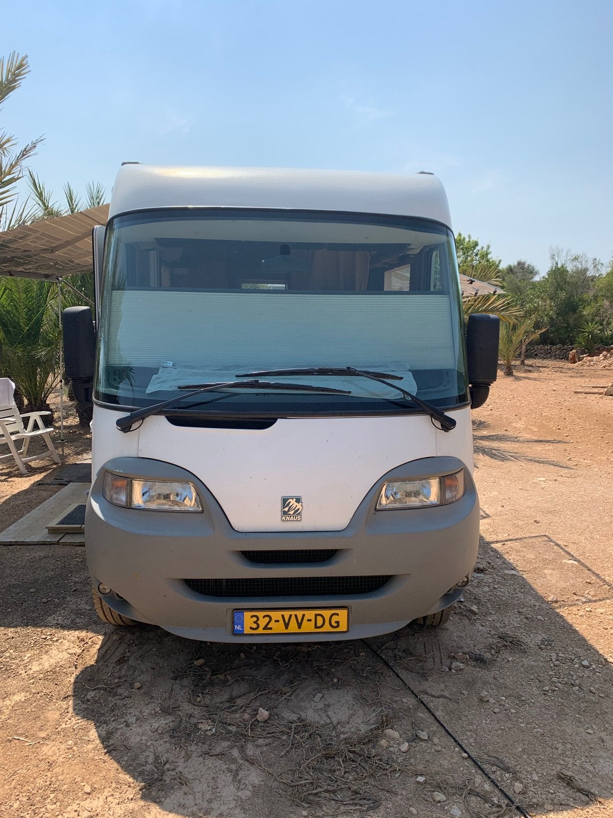 Knaus Half-integraal Camper met Zonnepanelen, Ringverwarming, Fiat, Buitenlamp, 5 tot 6 meter