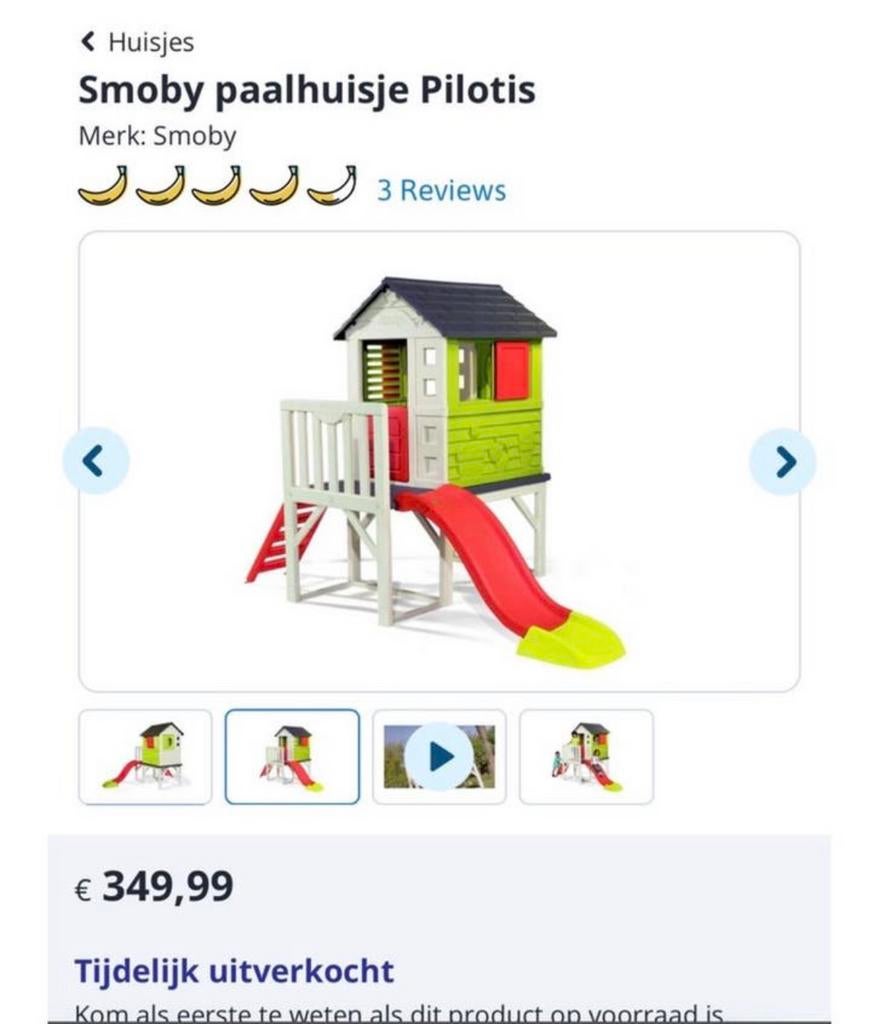 Smoby speelhuisje, Kinderen en Baby's, Speelgoed | Buiten | Speelhuisjes, Ophalen, Zo goed als nieuw, Kunststof