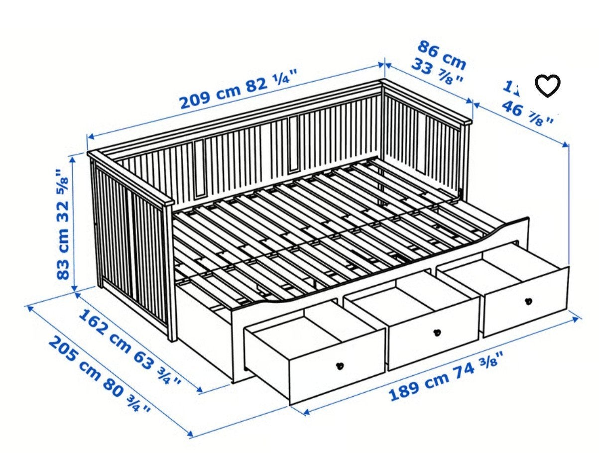 ikea hemnes bed 2 x met matras, Ophalen, Gebruikt, Tweepersoons